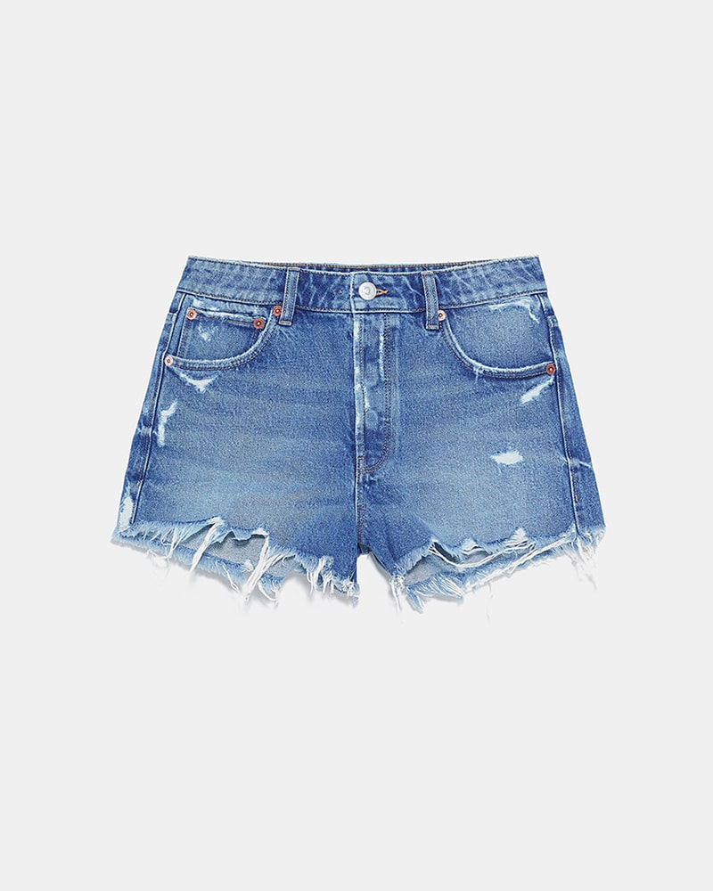 Chân váy mini cotton xếp tầng